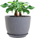 12inch Large Plant Pot, Modern Plastic Planter by UOUZ