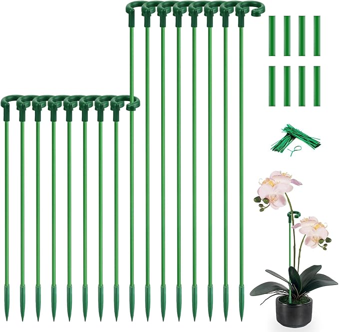 Invisible Plant Sticks 17 inch &11 inch SupKing 16Pcs Orchid Stakes by SupKing