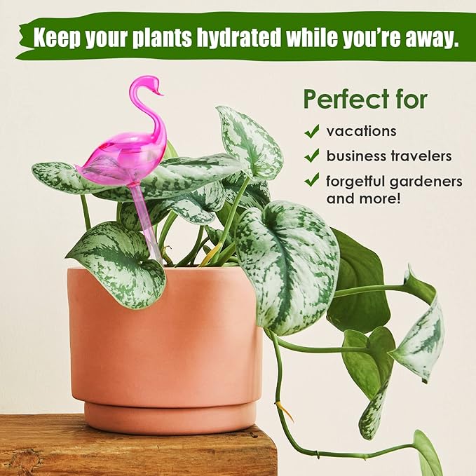 NiHome Spike Self-Watering Bulb 3PCS 10" Iridescent Pearl Hand-Blown Glass - Image 4