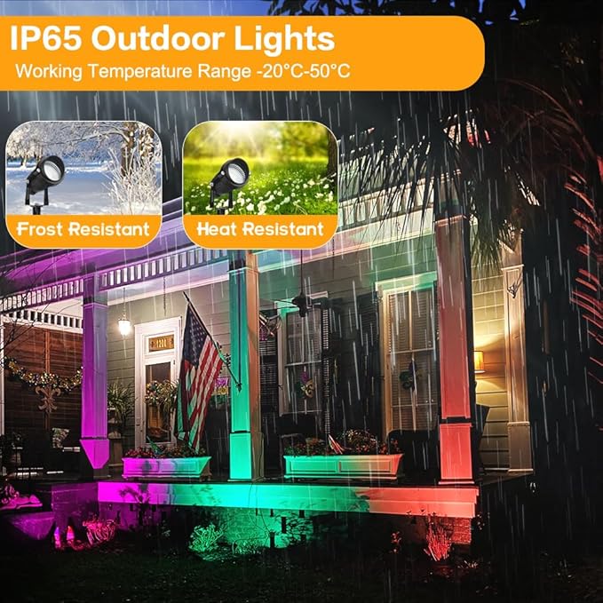 Landscape Lighting, 24W RGB Spot Lights Outdoor - Image 5