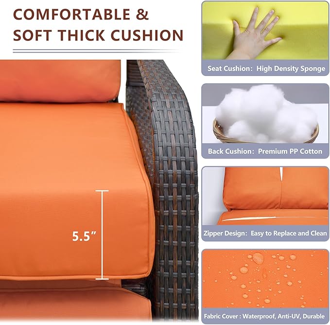 ART TO REAL Automatic Adjustable Patio Recliner Chair Relaxing Sofa Outdoor - Image 5