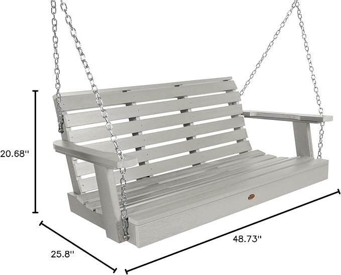 Highwood Weatherly Porch Swing, 4 Feet, Harbor Gray - Image 3