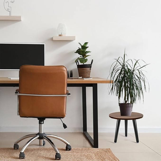 Indoor Plant Stand, Wood Mid Century Plant Table in Walnut Finish, Tall Plant - Image 5