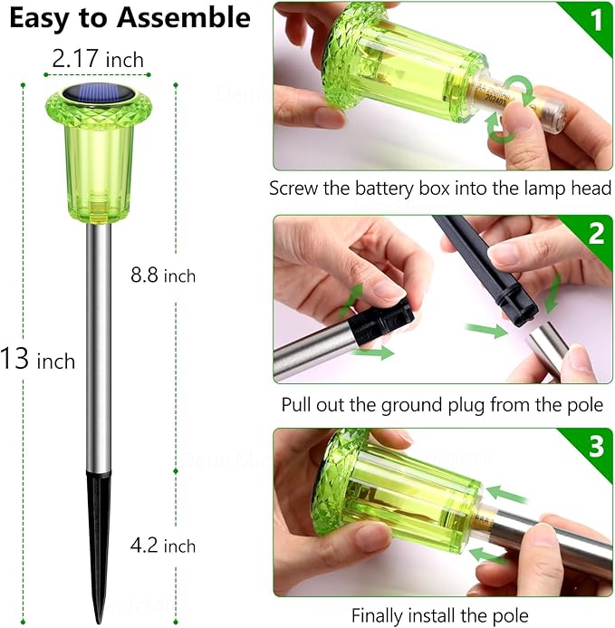 DenicMic St Patricks Day Decorations Solar Lights Outdoor 10 Pack Waterproof - Image 6