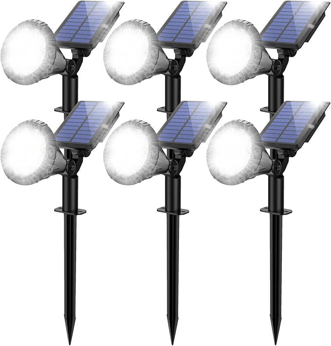 Solar Spot Lights for Outside, 21 LED Outdoor Solar Lights for Yard, 6 Pack - Image 9