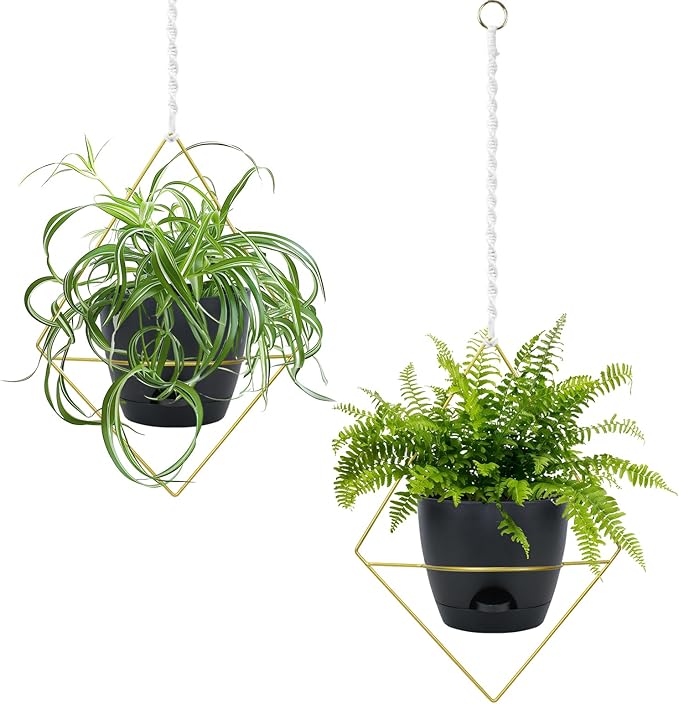 Hanging Planters for Indoor Plants, 2 Set Self Watering Hanging Flower Pots by Koalaime