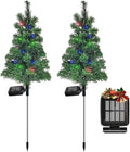4PCS Solar Christmas Tree Garden Stake Lights Waterproof Christmas Decorations by FANFX