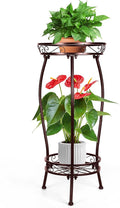 2 Tier Rustproof Iron Plant Stand by Unknown