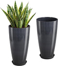 QCQHDU 21 inch Tall Planters for Outdoor & Indoor Plants, 2 Pack Sturdy by QCQHDU