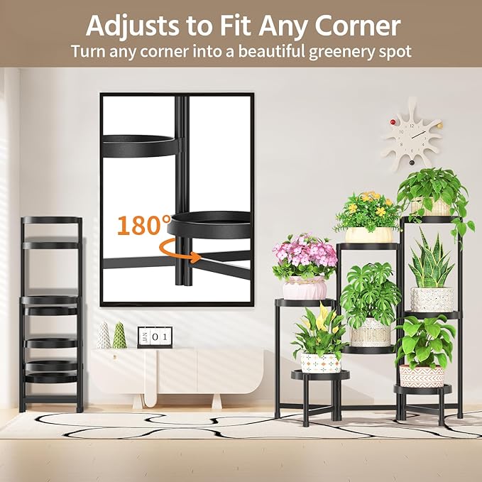 LASZOLA 7 Tiered Folding Plant Stand Indoor - Image 4
