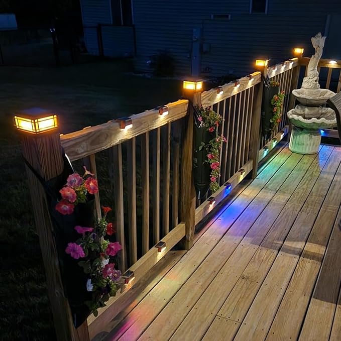 Dynaming 4 Pack Solar Post Cap Lights Outdoor - Image 6