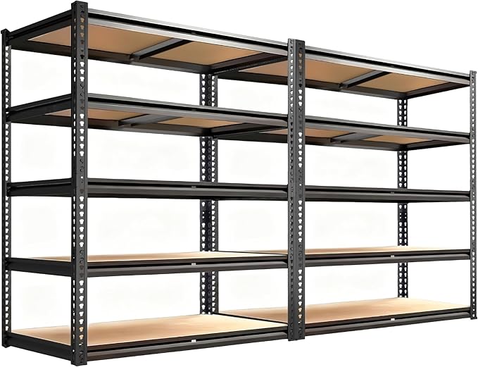 Garage Storage Shelves, 2400 LBS Heavy Duty Shelving, Metal Garage Shelves by Unknown