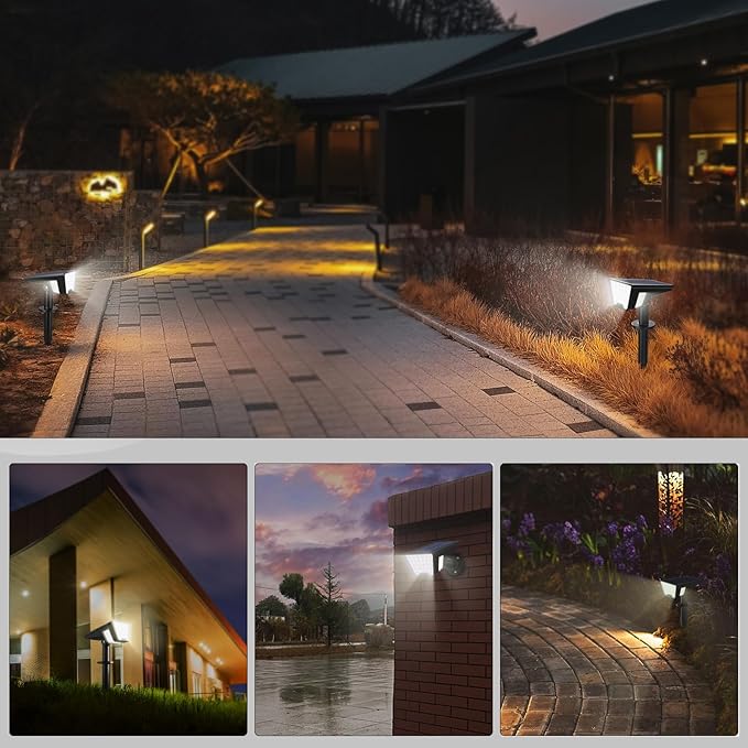 Solar Spot Lights Outdoor IP65 Waterproof, 53 LEDs Solar Powered Garden Yard - Image 7