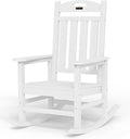 Oversized Outdoor Rocking Chair, High Back Patio Rocking Chair, HDPE All by Suunyn