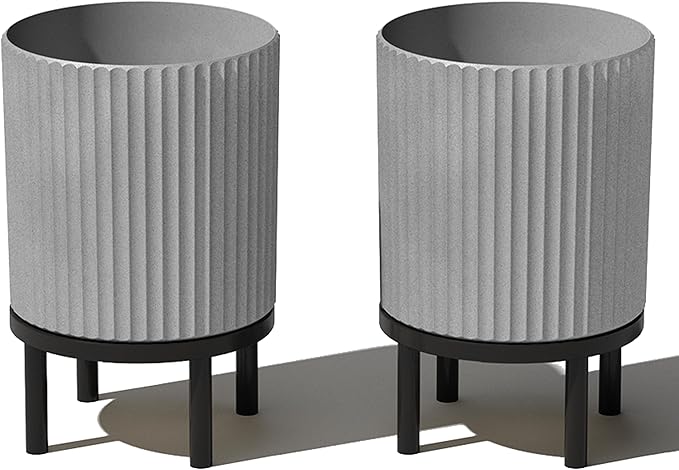 Veradek Demi Series Round Planter w/Stand by VeradekOutdoor