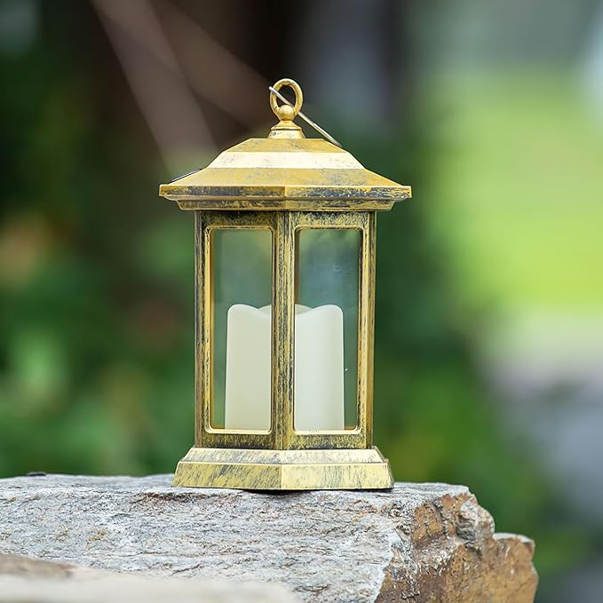 Solar Lantern Outdoor, Outdoor Hanging Candle Lanterns LED Lights - Image 9