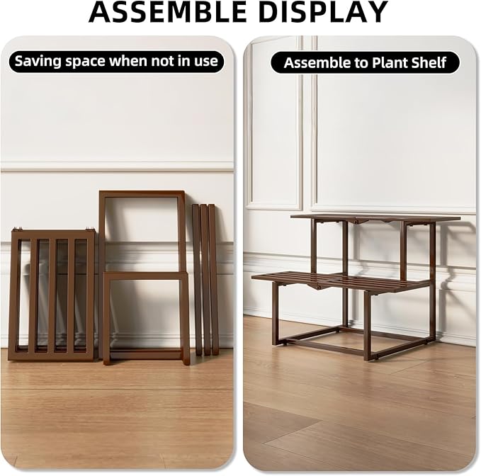 Metal Plant Stand, Foldable Heavy Duty Indoor, Window Iron Plant Shelf - Image 4