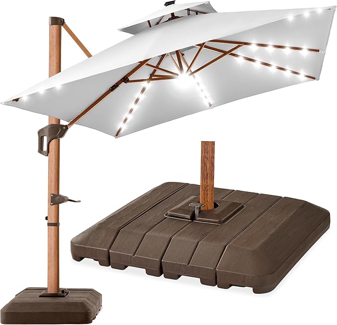 Best Choice Products 10ft Square Cantilever Patio Umbrella w/Base Included by BestChoiceProducts