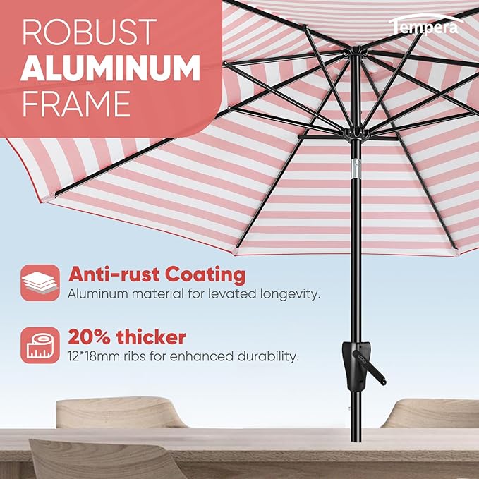 Tempera Patio Market Outdoor Table Umbrella - Image 5