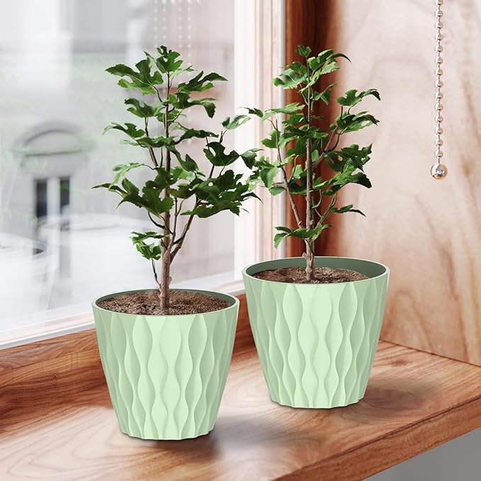 6 Pack 7 Inch Indoor Plant Pots - Image 8