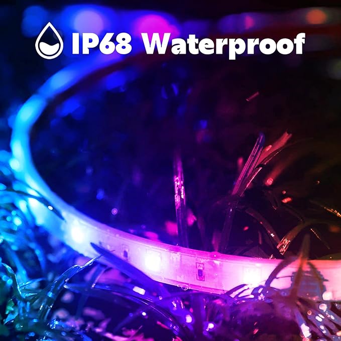 FBZ 100Ft Outdoor Waterproof LED Strip Lights, Music Sync RGB IP65 Led Lights - Image 7