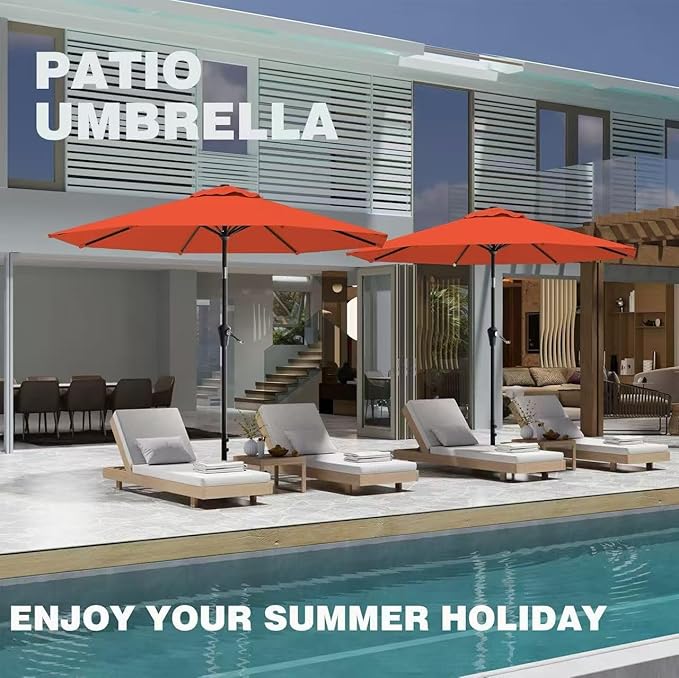 AreShark 9 FT Patio Umbrella for Outdoor, Outdoor Umbrella - Image 8