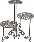 Sungmor Heavy Duty Cast Iron Plant stand, 3 Tier Foldable Metal Plant Shelf by Sungmor