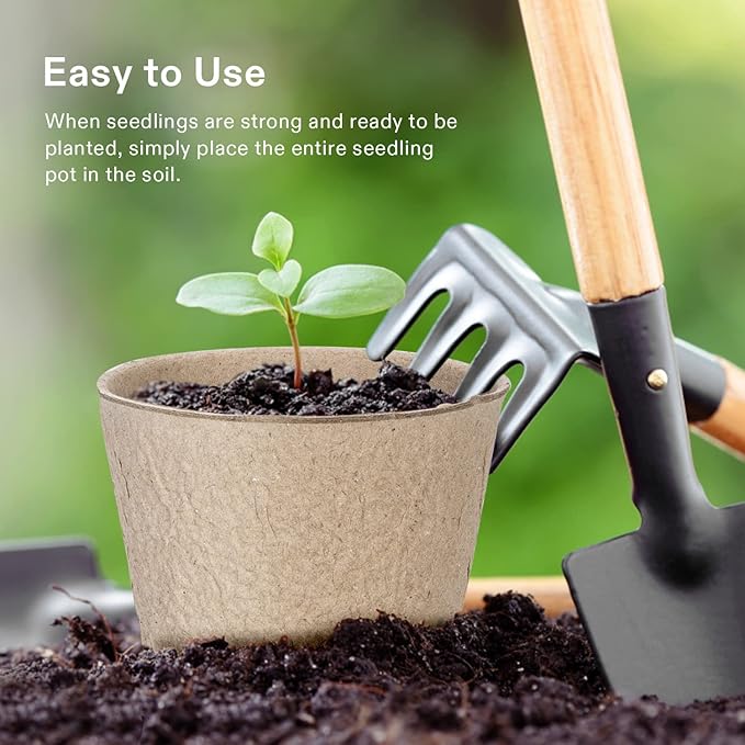VIVOSUN Peat Pots, 60 Packs 3.15-Inch Seed Starting Pots - Image 5