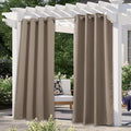 NICETOWN Morandi Brown Outdoor Curtain by NICETOWN