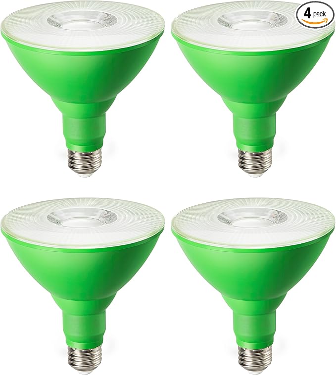 EDISHINE St.Patrick's Day/Easter Decorations PAR38 Green LED Flood Light Bulbs by EDISHINE