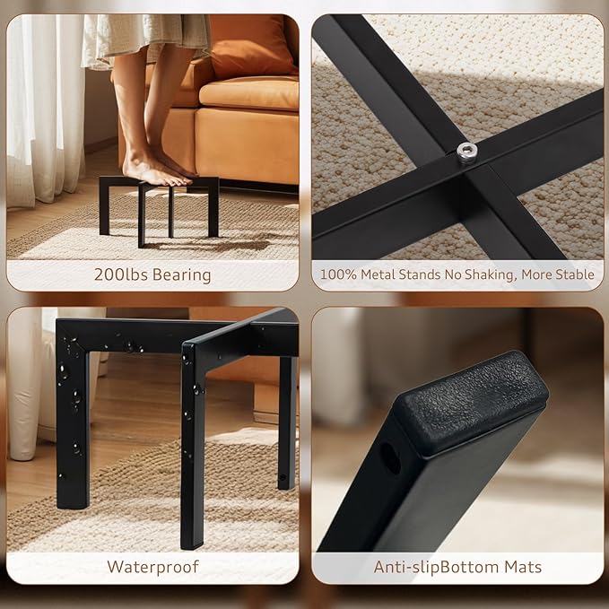 IZIDDO 4 Pack Plant Stand Indoor Outdoor, Metal Mid-Century Pot Stand, Modern - Image 4