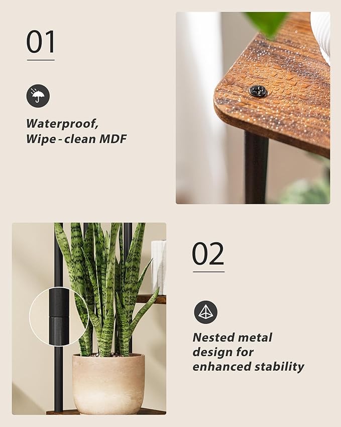 Corner Plant Stand Indoor 6 Tiered Tall Plant Stand Plant Shelf - Image 5