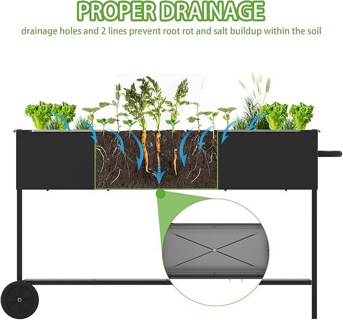51 × 26 × 31.5 Inches Raised Garden Bed - Image 6