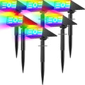 Solar Color Changing RGB Spot Lights Outdoor, 6 Pack/7 Lighting Modes by Katipeal