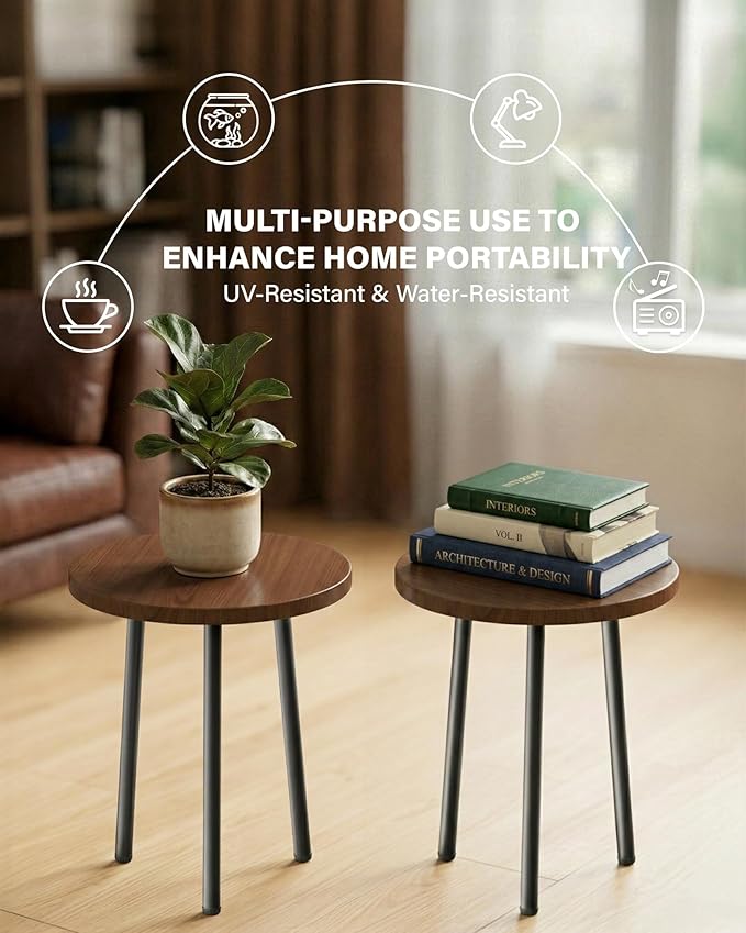 Plant Stand Indoor 14'': Indoor Plant Stand 2 Pack Metal Plant Table - Image 6