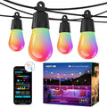 Lepro ZB1 AI Smart Outdoor String Lights APP Control, 54 ft RGB+IC+Warm White by Lepro