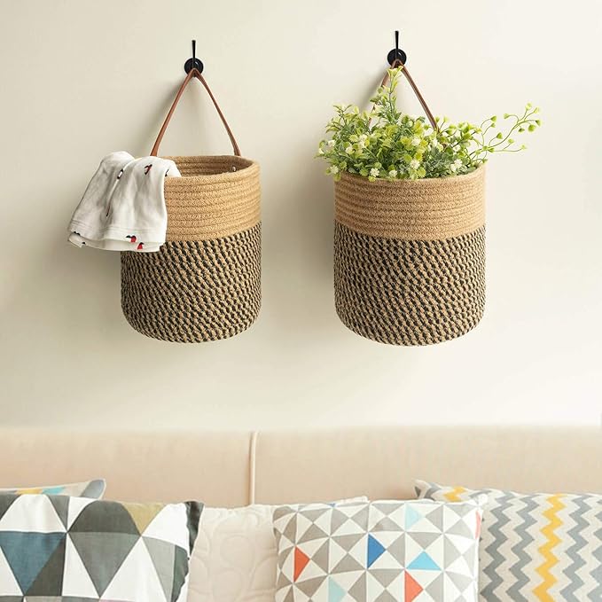 Goodpick 2pack Jute Rope Hanging Basket - Image 3