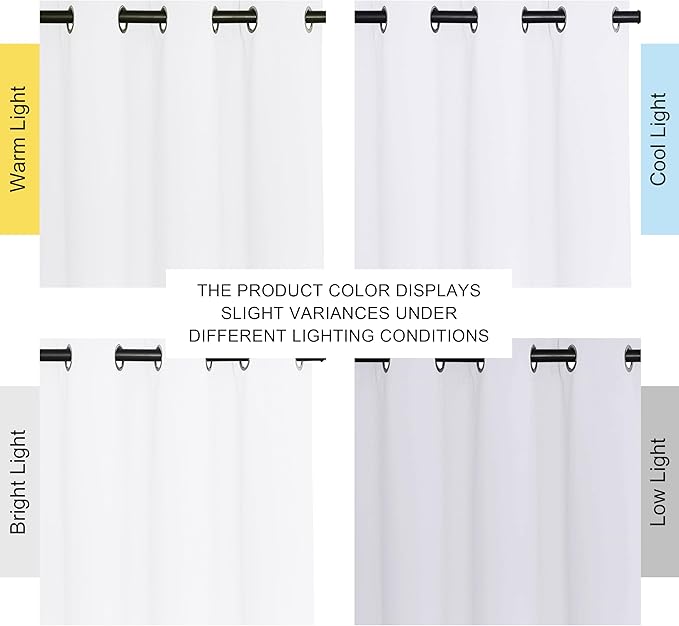 NICETOWN White Room Darkening Curtain 120 inches Long - Image 7