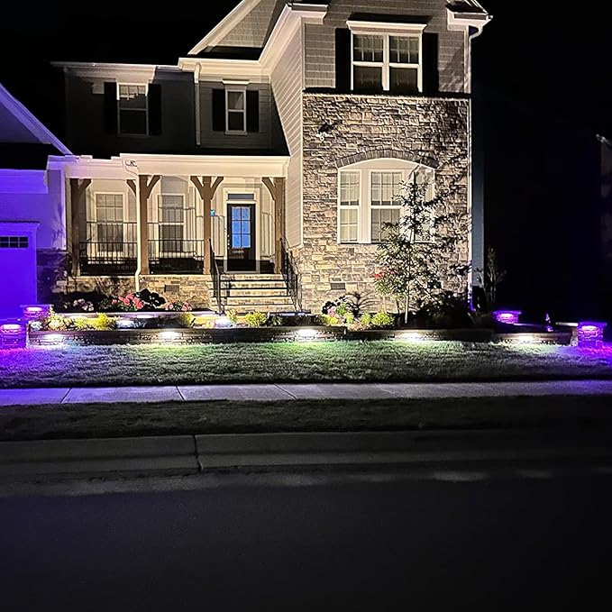 LEONLITE 8-Pack Premium Series RGB 12 Inch 5W LED Retaining Wall Lights Swivel - Image 5
