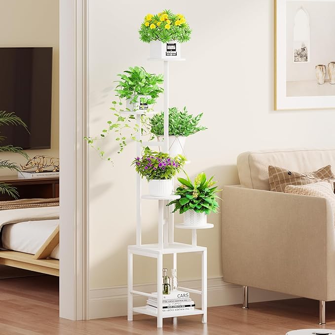 Plant Stand Indoor with Grow Light, 6-Tiered Tall Plant Stand Indoor, Metal - Image 6