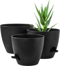 FaithLand 3-Pack Planter Pots, 10 9 8 Inch Self Watering Flower Pots by FaithLand