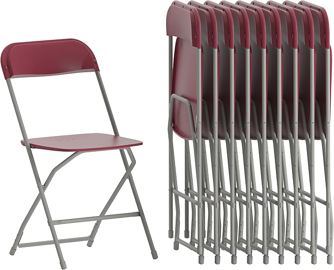 Hercules Series Plastic Folding Chair Red by FlashFurniture