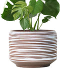 10 Inch Ceramic Plant Pot with Drainage – Large Flower Pot by Bestseler