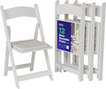 SIMPLEX 12 White Folding Chairs – Resin Stackable Foldable Chairs by Simplex