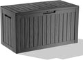 90 Gallon Waterproof Resin Deck Box, UV Resistant Outdoor Storage by KFY