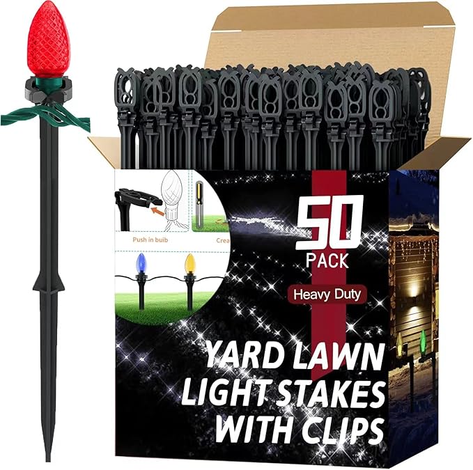 50 Pack Christmas Light Stakes 8.5"-10" by koneboss