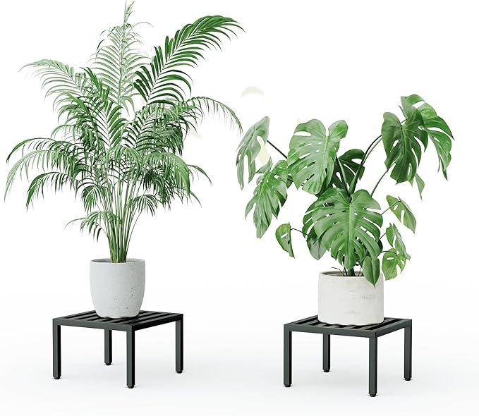 Zhongma 2 Pack 12" Fully Assembled Sturdy Potted Plant Stand Flower Pot Holder by Zhongma
