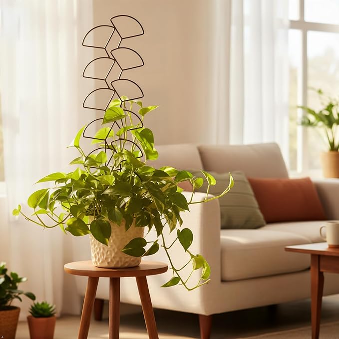 Plant Trellis for Climbing Plants Indoor Outdoor, Trlzey 3 Pack Stackable Metal - Image 5