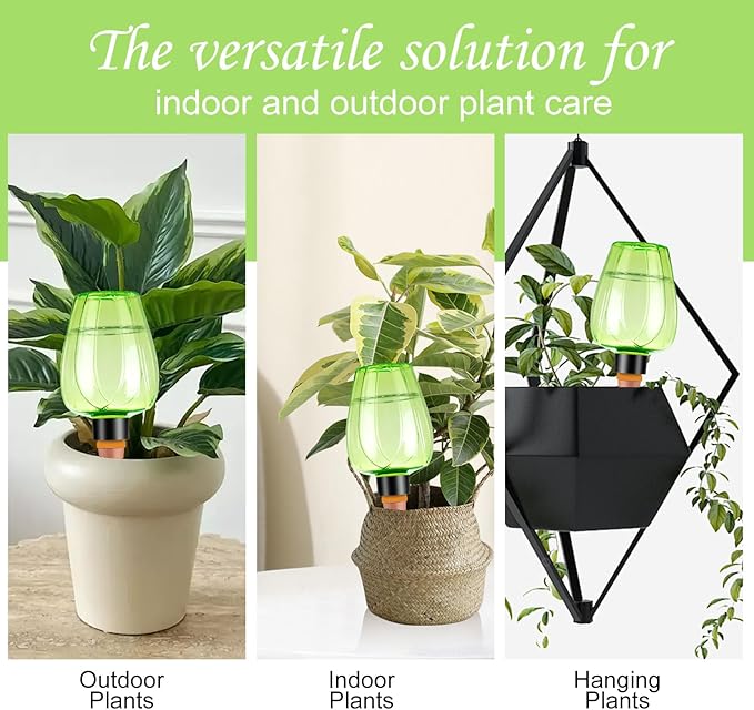 4 Pcs Plant Watering Globes Self Watering Planter Insert Plants Top Fill Water - Image 6