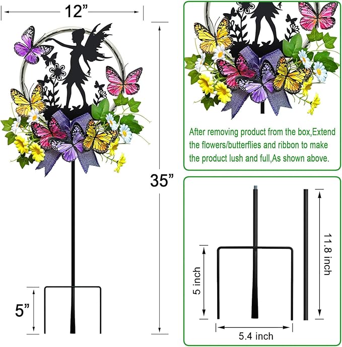 Solar Fairy Garden Decor, Silhouette Fairy - Image 6
